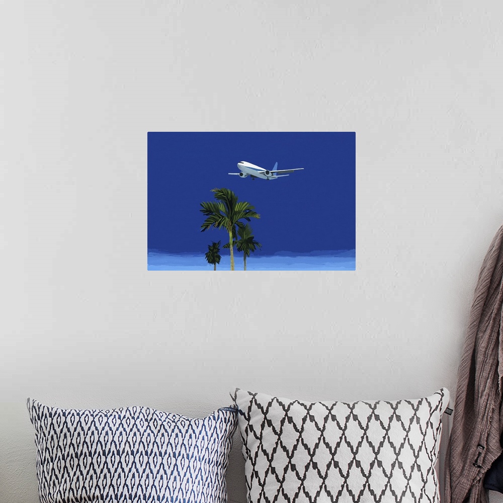 A bohemian room featuring Airplane And Palm Tree, 2016