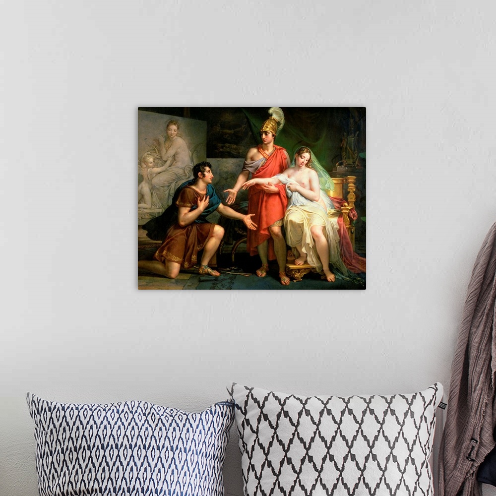 A bohemian room featuring XNS155518 Alexander the Great (356-323 BC) Hands Over Campaspe to Apelles, 1822 (oil on canvas); ...