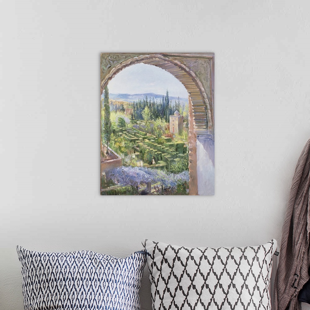 A bohemian room featuring Alhambra Gardens