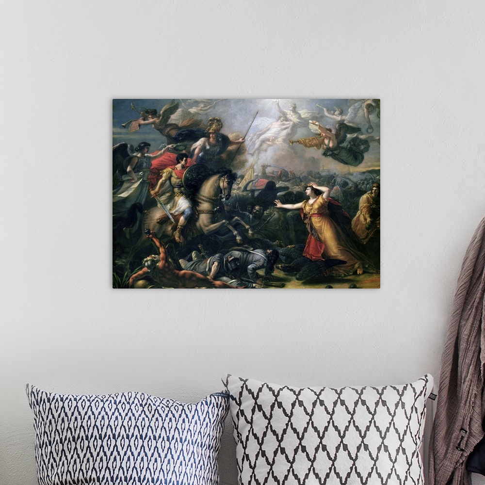 A bohemian room featuring Allegory of the Battle of Marengo
