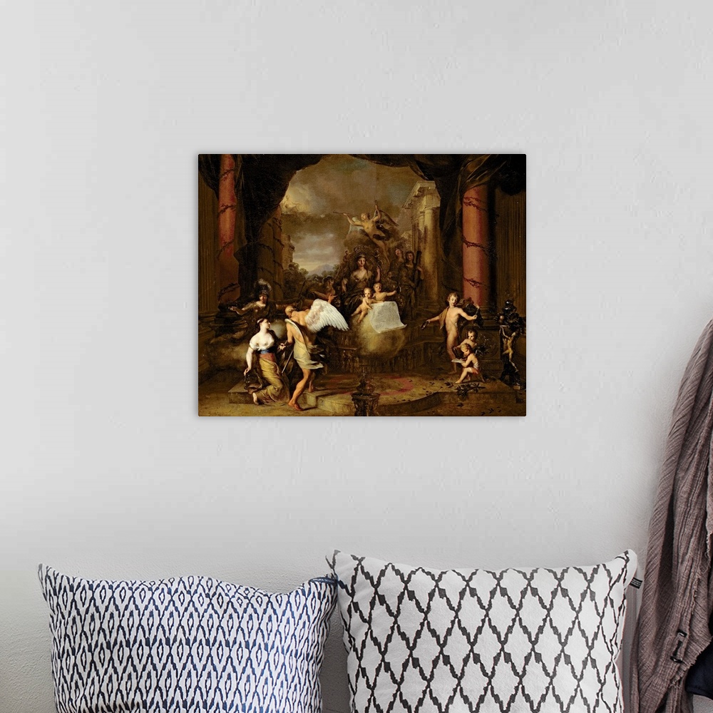 A bohemian room featuring Allegory of the city of Amsterdam