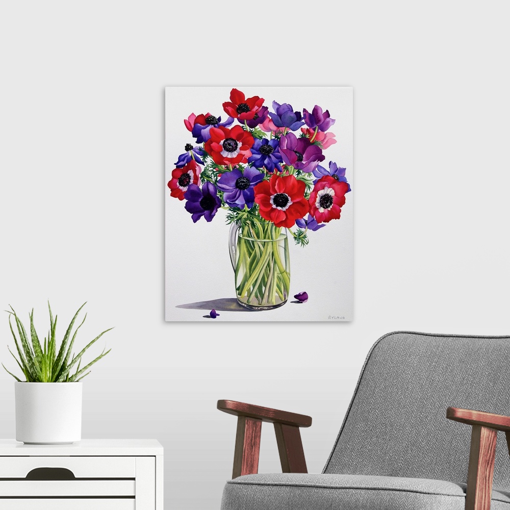A modern room featuring Anemones in a Glass Jug, 2007