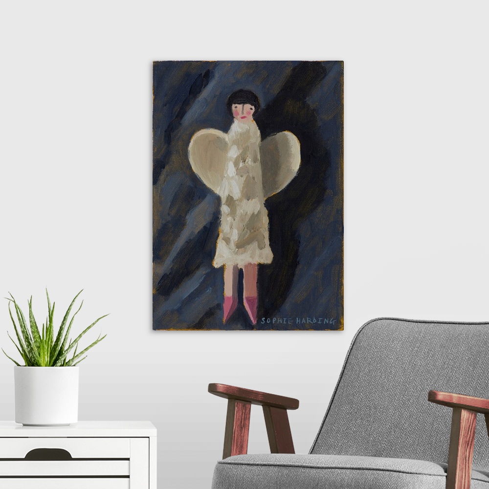 A modern room featuring Angel