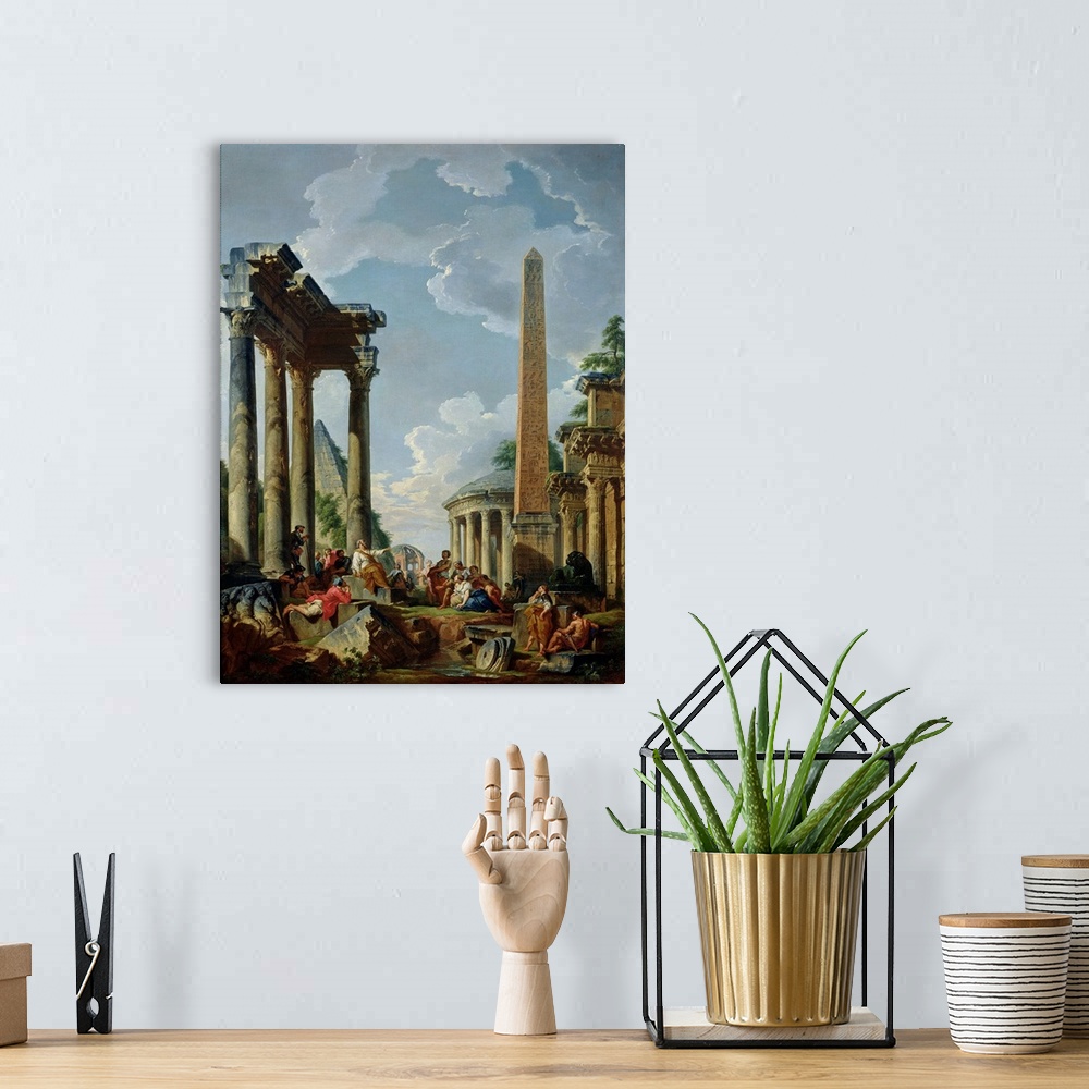 A bohemian room featuring Caprice Architectural avec Predicteur dans les Ruines Romaines;
