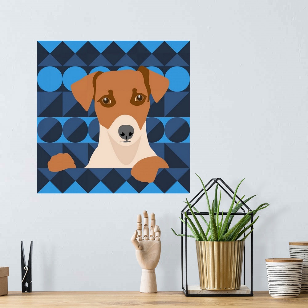 A bohemian room featuring Aztec Dog