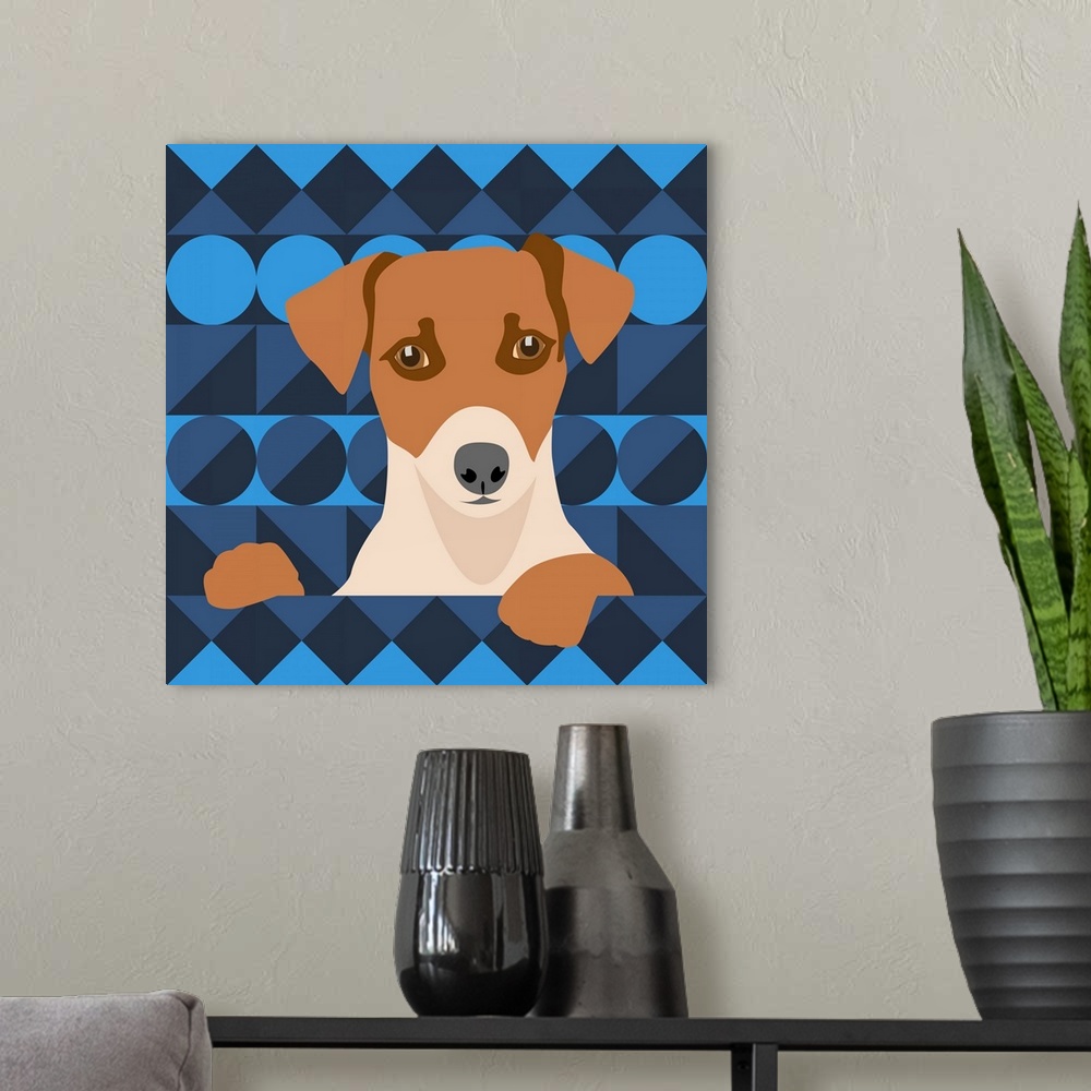 A modern room featuring Aztec Dog