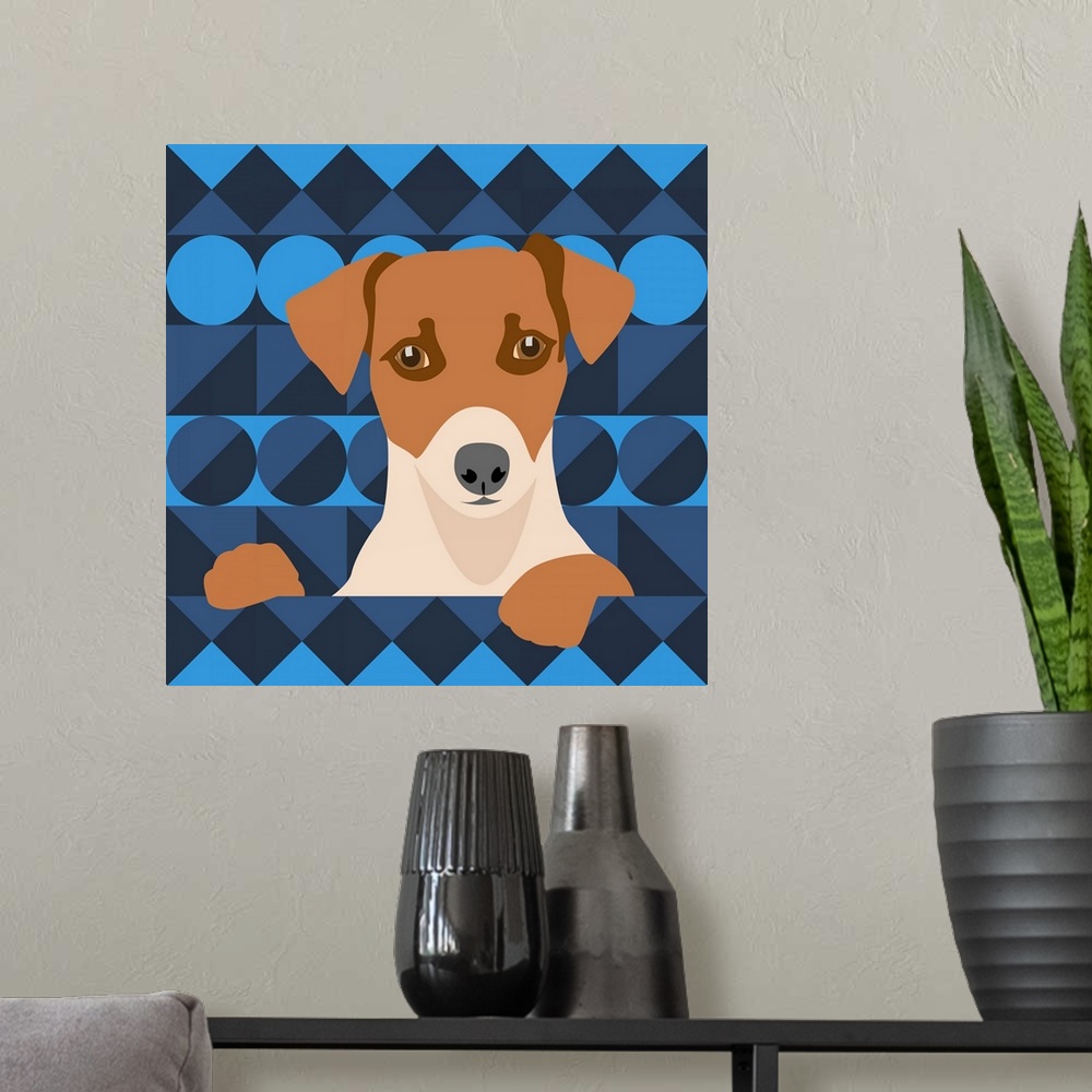 A modern room featuring Aztec Dog