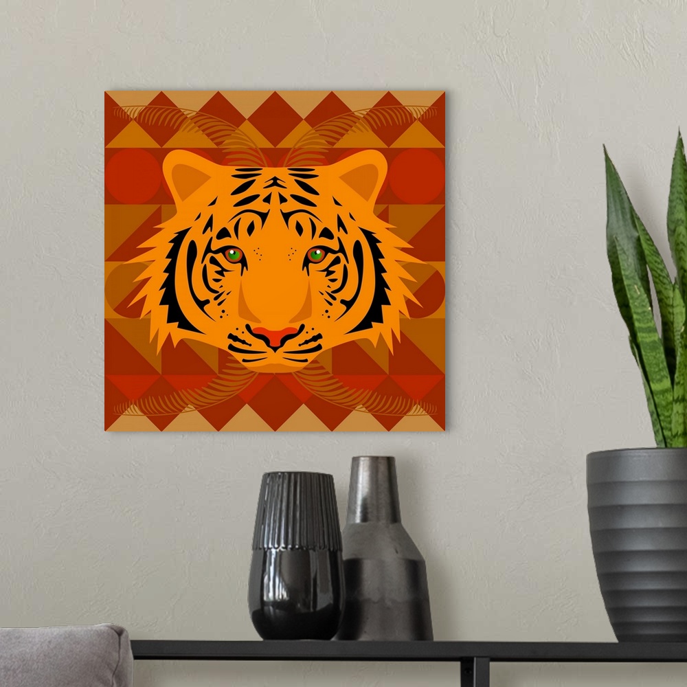 A modern room featuring Aztec Tiger