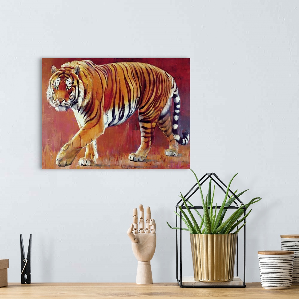 A bohemian room featuring Bengal Tiger