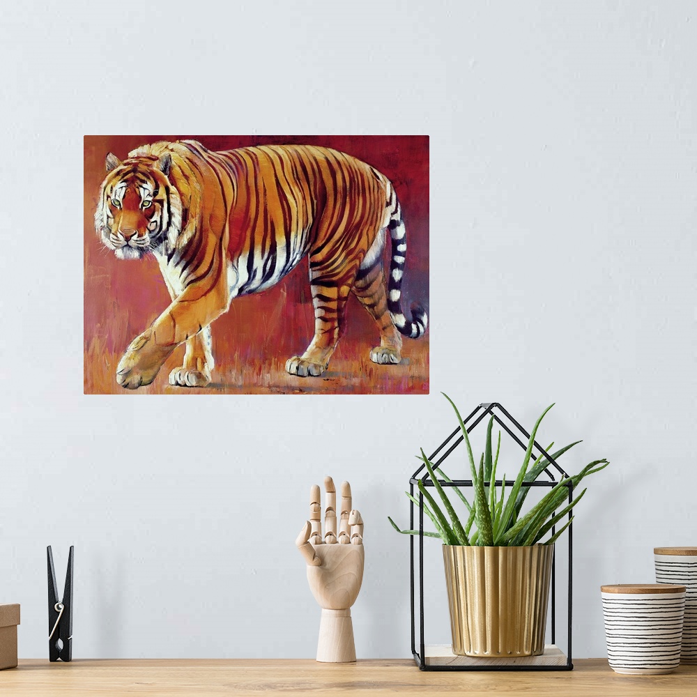 A bohemian room featuring Bengal Tiger