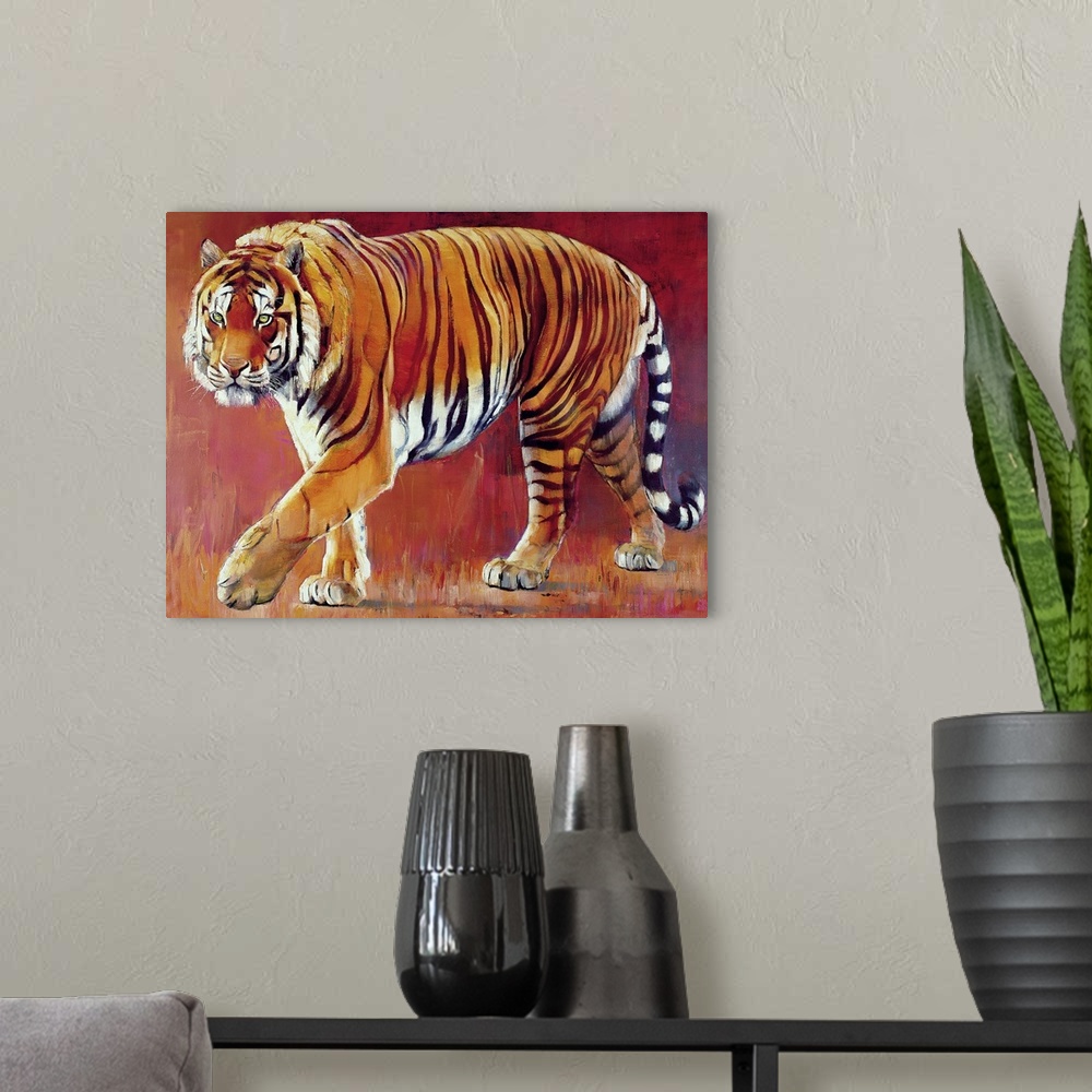 A modern room featuring Bengal Tiger