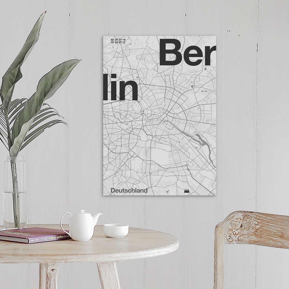 A farmhouse room featuring Berlin Minimal Map, 2019
