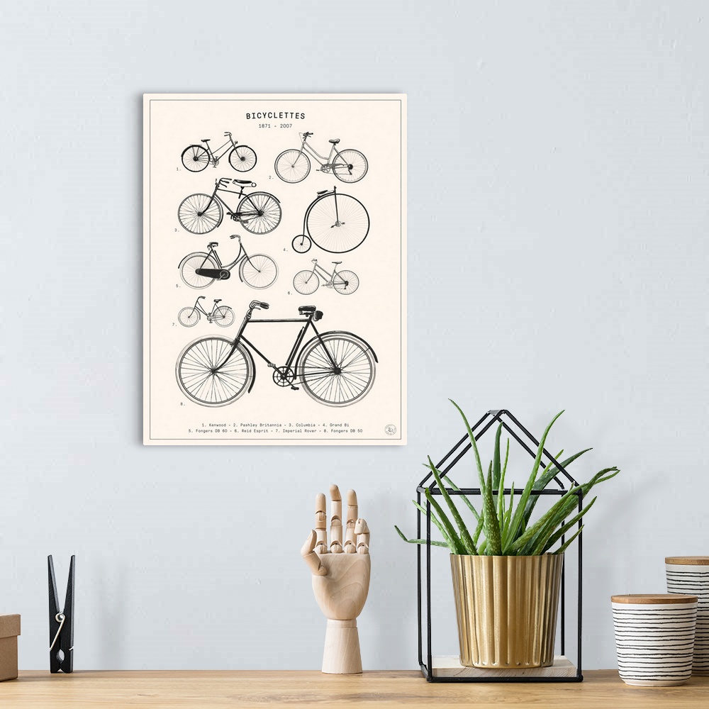 A bohemian room featuring Bicyclettes