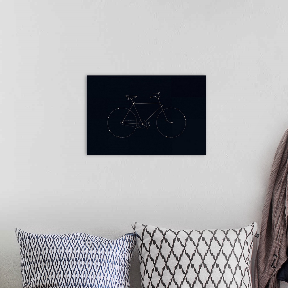 A bohemian room featuring Bike Constellation