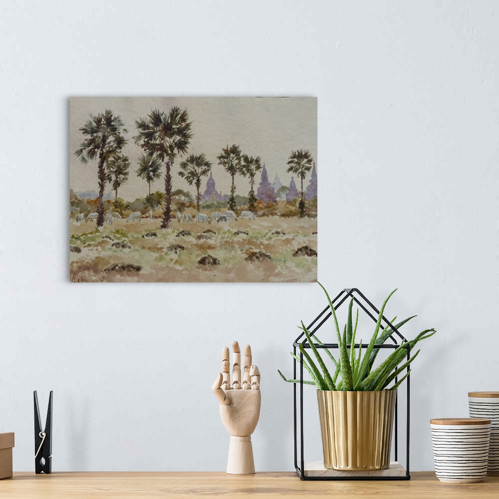 A bohemian room featuring Blue Cows And Palmettos