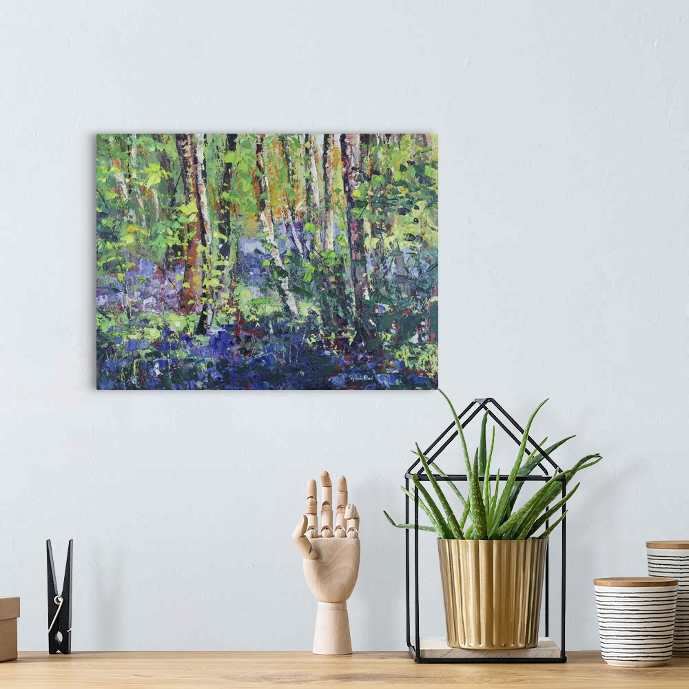 A bohemian room featuring Bluebells And Dancing Leaves
