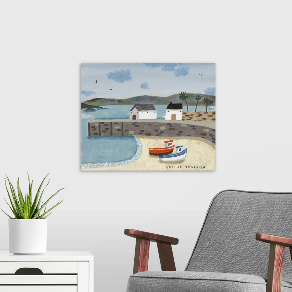A modern room featuring Boats And Harbour