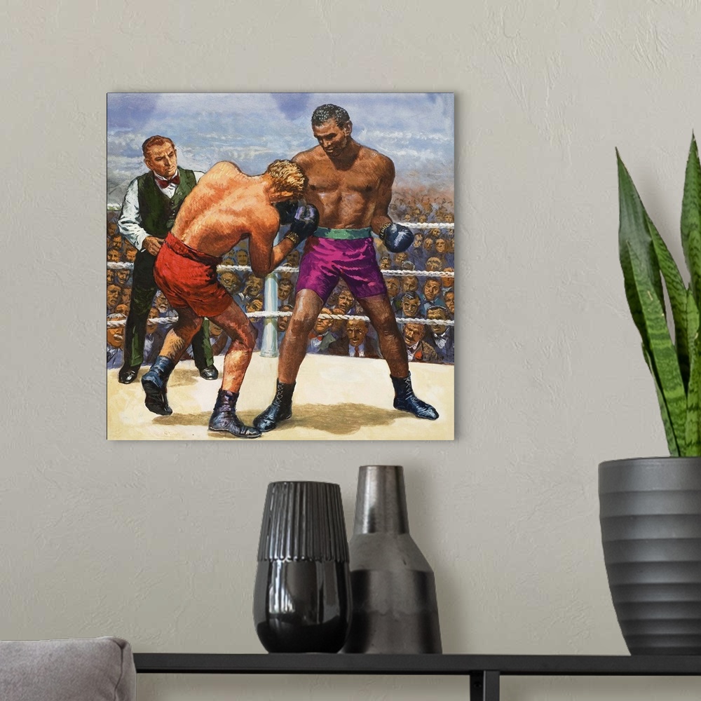 A modern room featuring Boxing