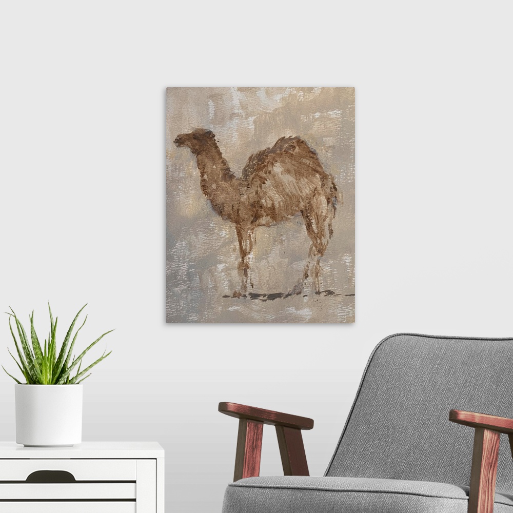 A modern room featuring Camel