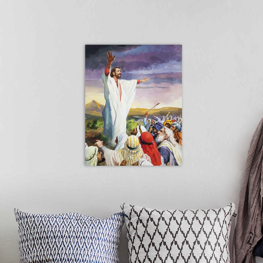 A bohemian room featuring Christ calming the multitude