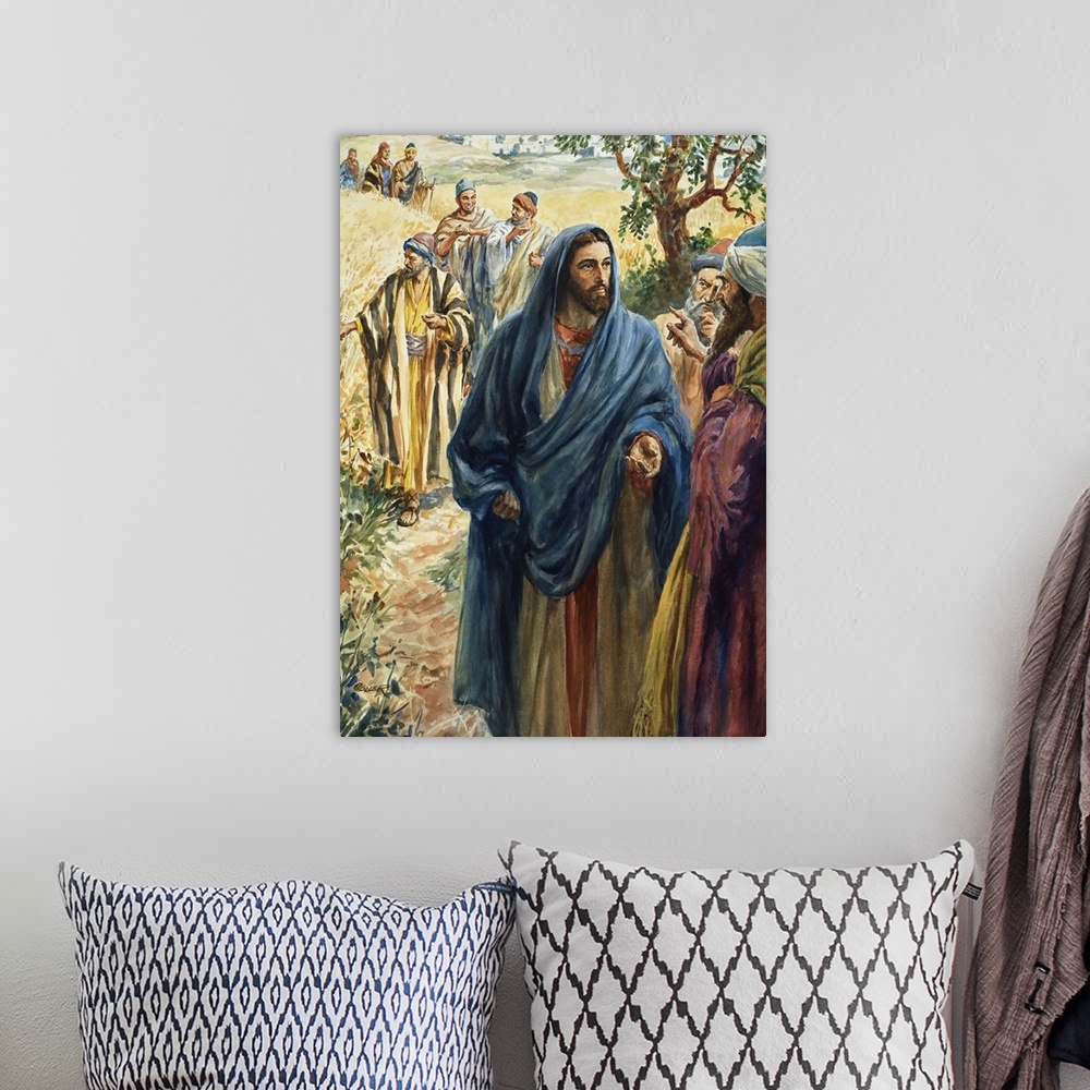A bohemian room featuring Christ with His Disciples