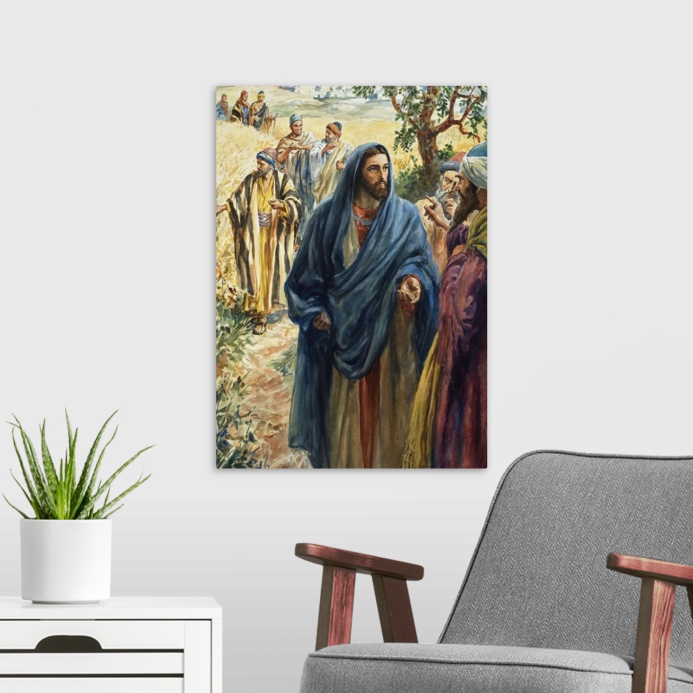 A modern room featuring Christ with His Disciples