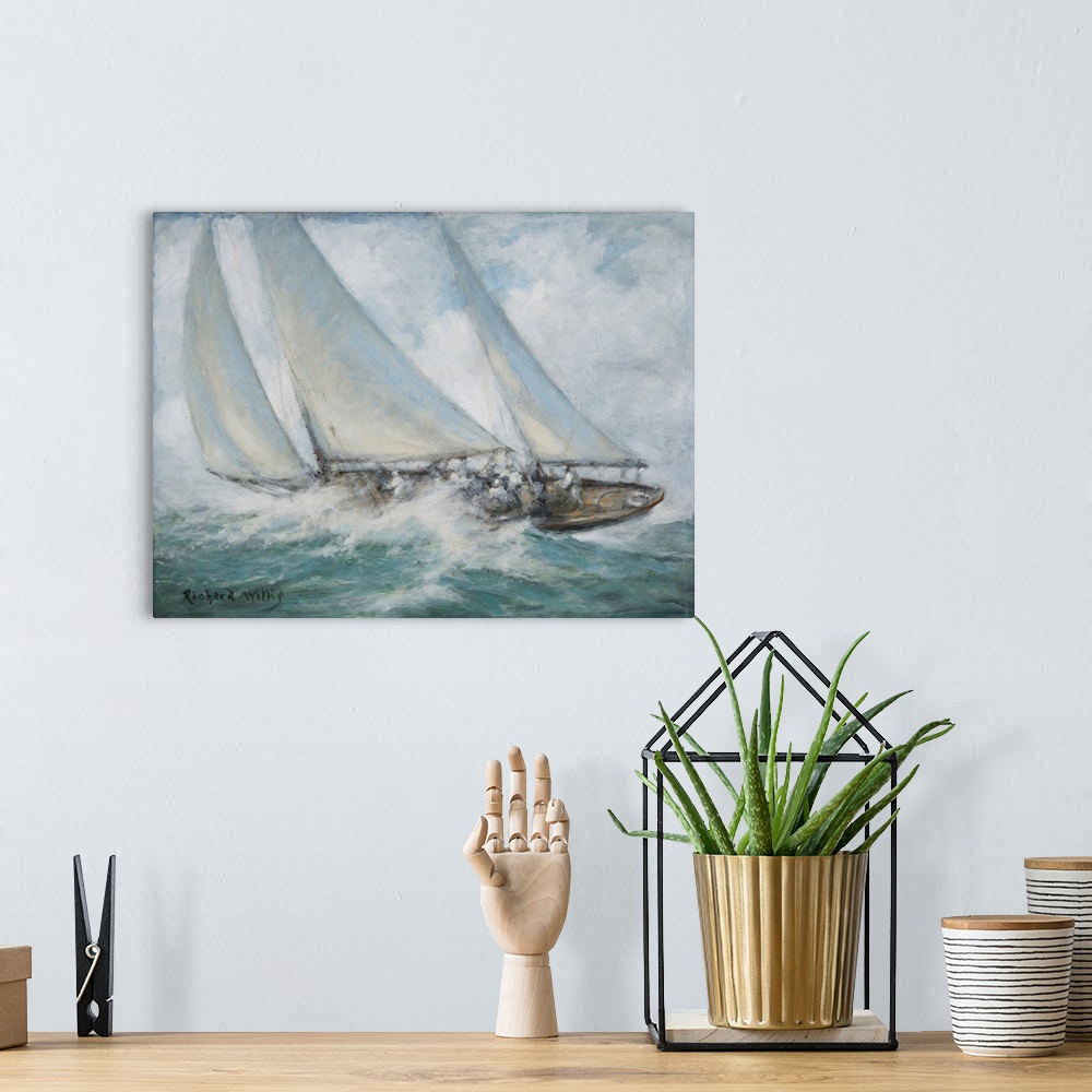 A bohemian room featuring Classic Yacht - "Twixt Wind And Water"