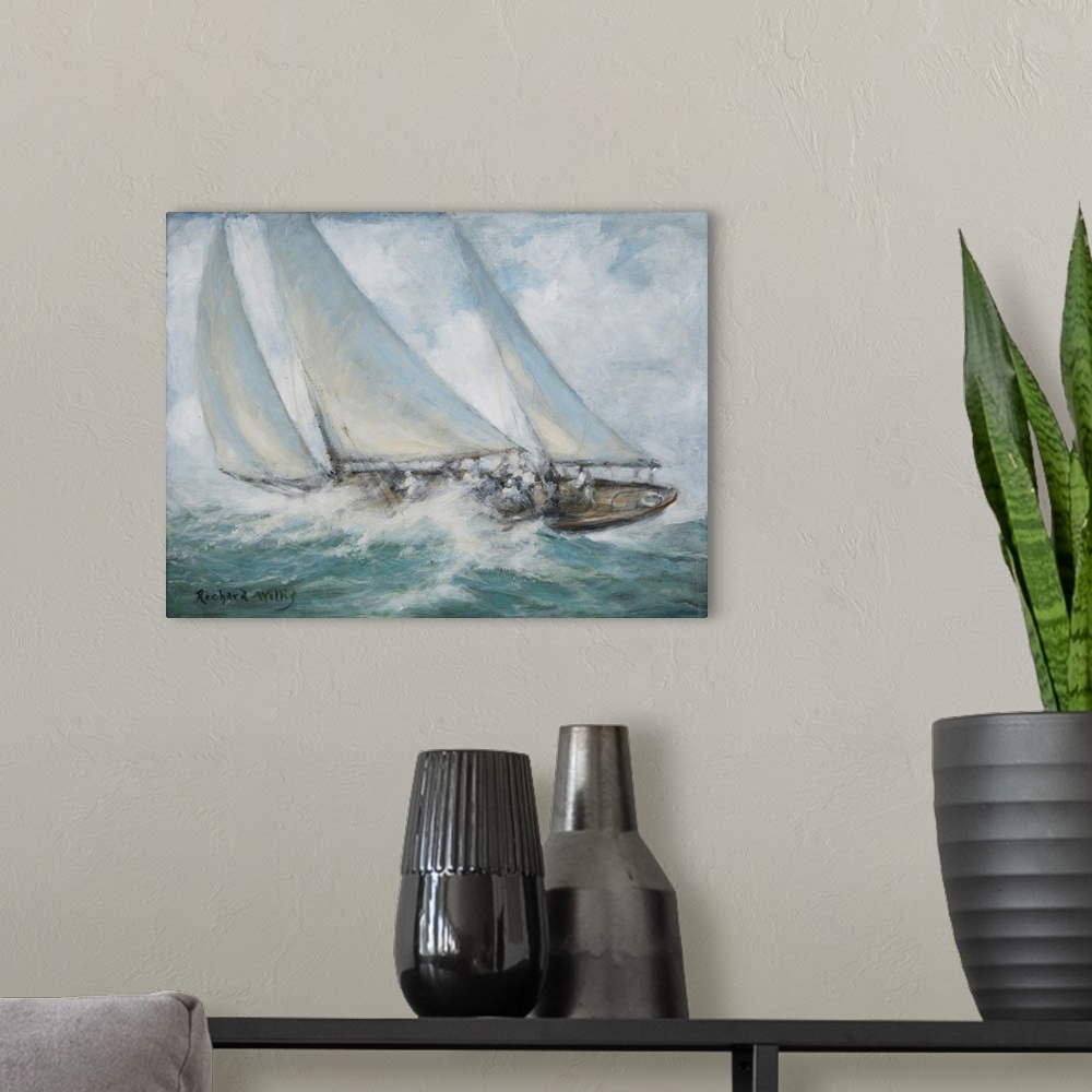 A modern room featuring Classic Yacht - "Twixt Wind And Water"