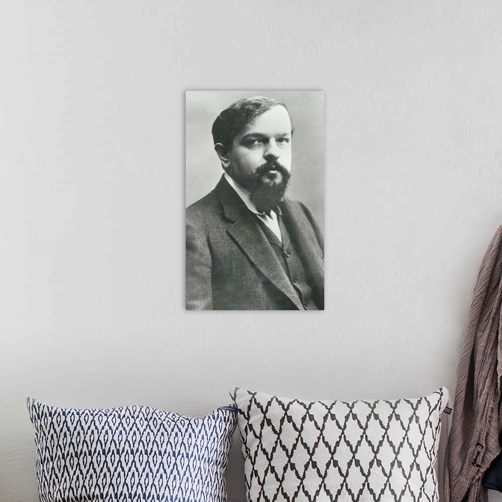 A bohemian room featuring XIR159165 Claude Debussy (1862-1918) (b/w photo) by Nadar, Paul (1856-1939); Private Collection; ...