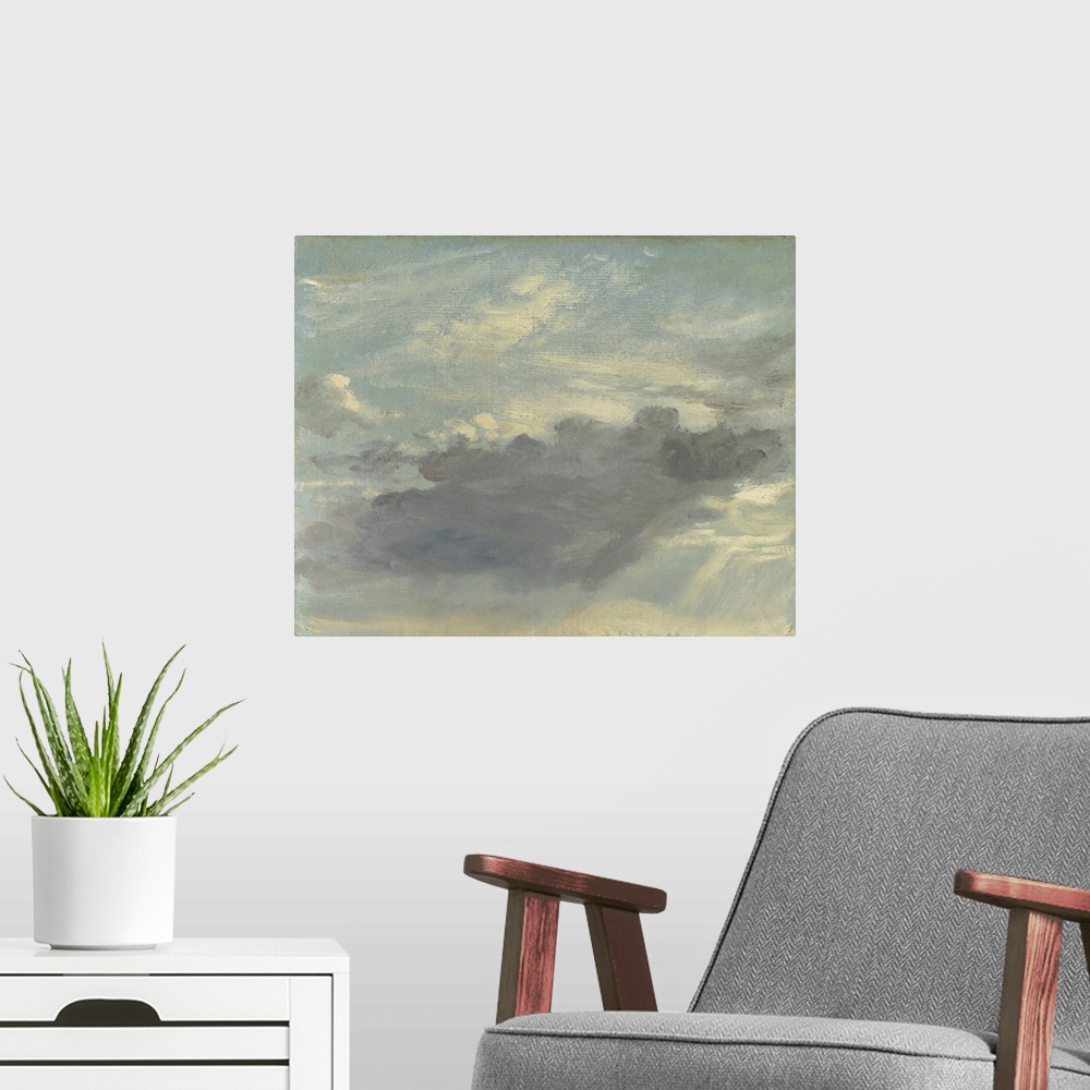 A modern room featuring Cloud Study, 1821-22