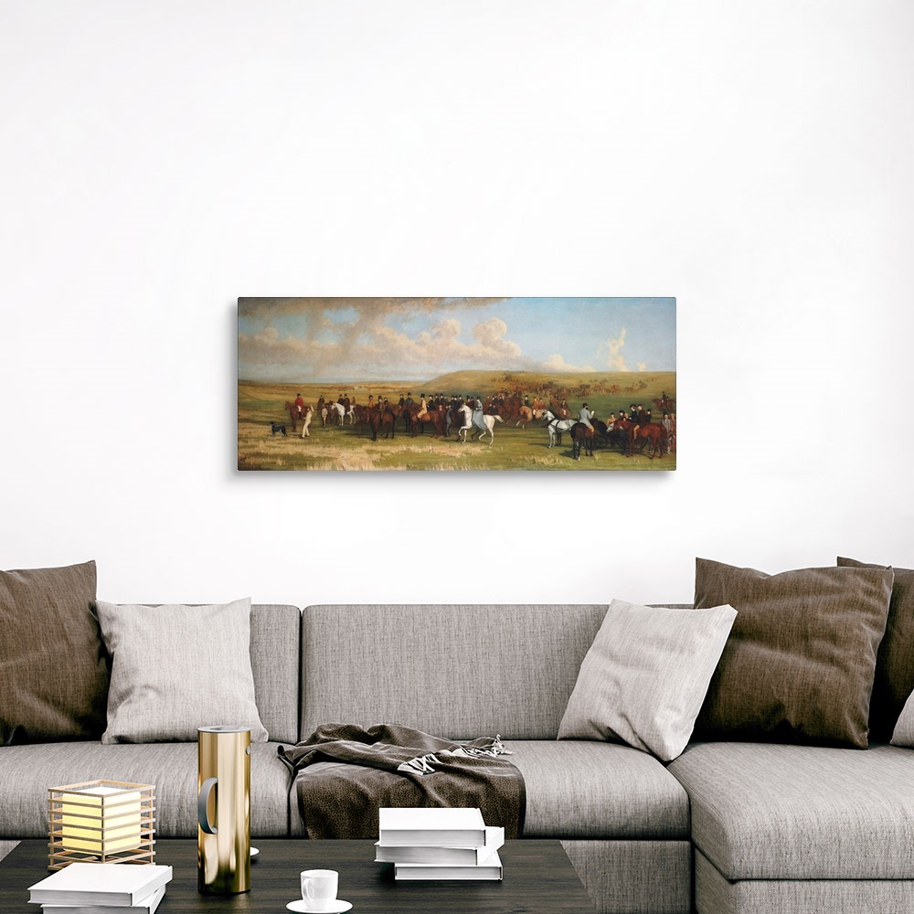 A traditional room featuring Coursing at Ashdown Park (oil on canvas)