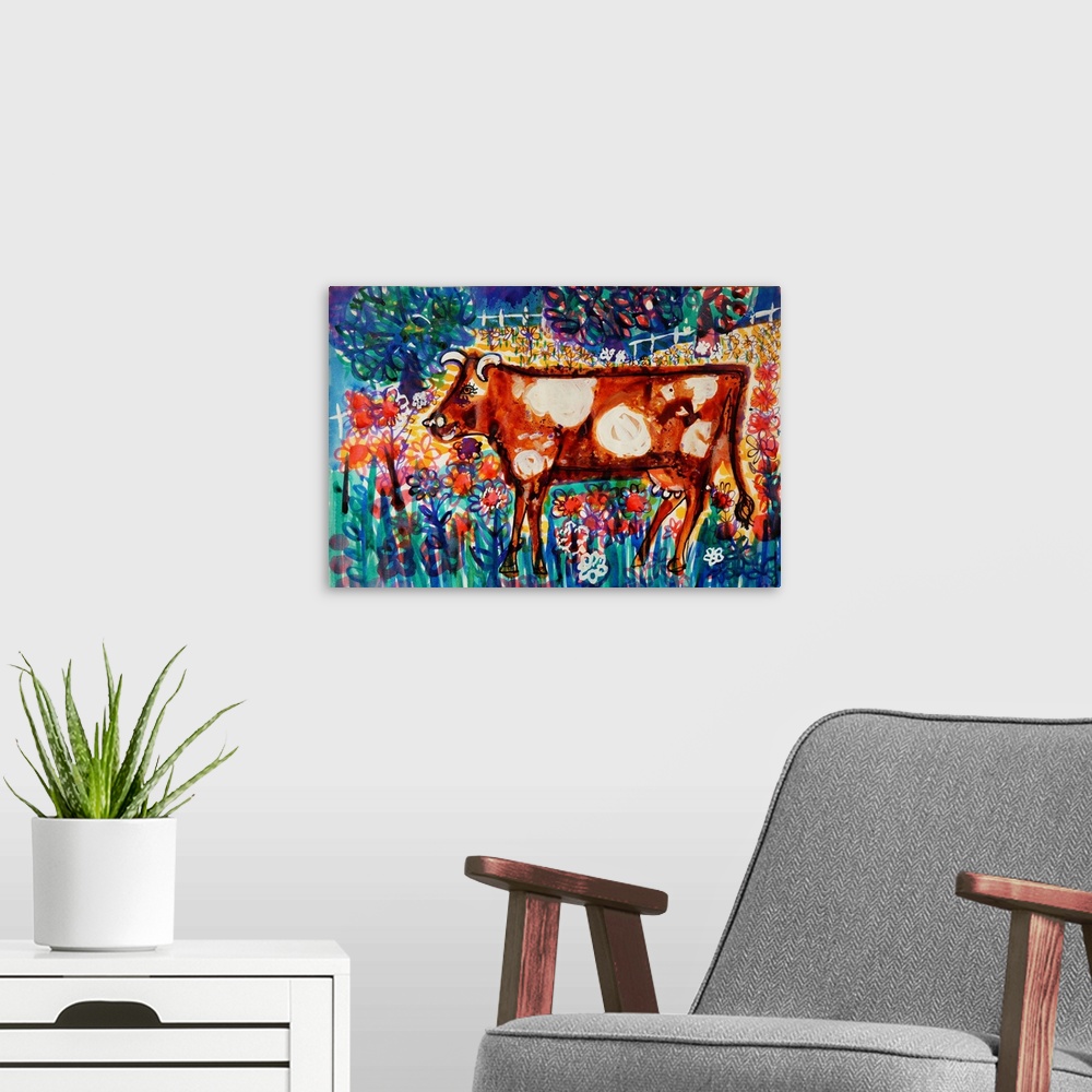 A modern room featuring Originally acrylic poster colour and coloured inks.