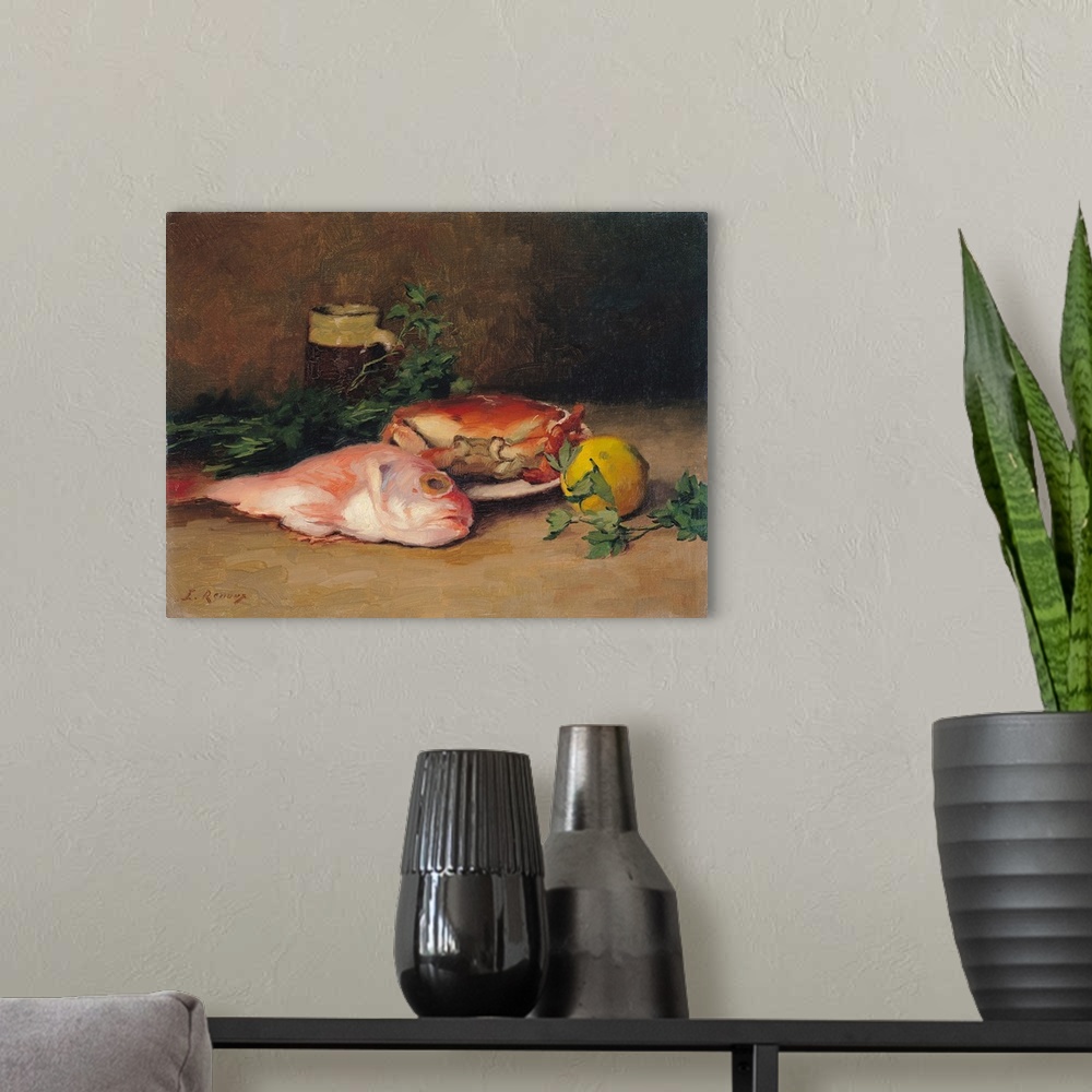 A modern room featuring Crab and Red Mullet