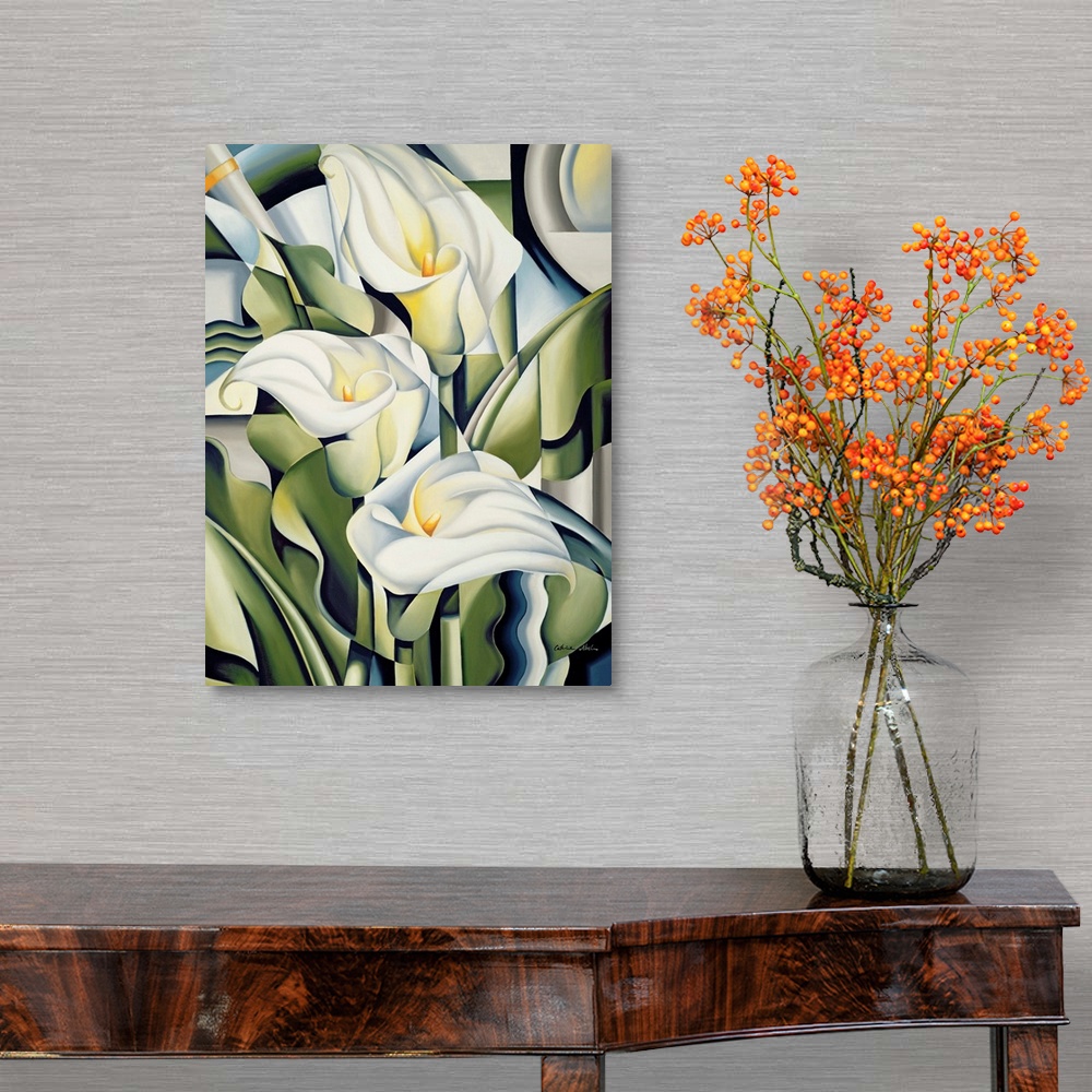 A traditional room featuring Cubist Lilies