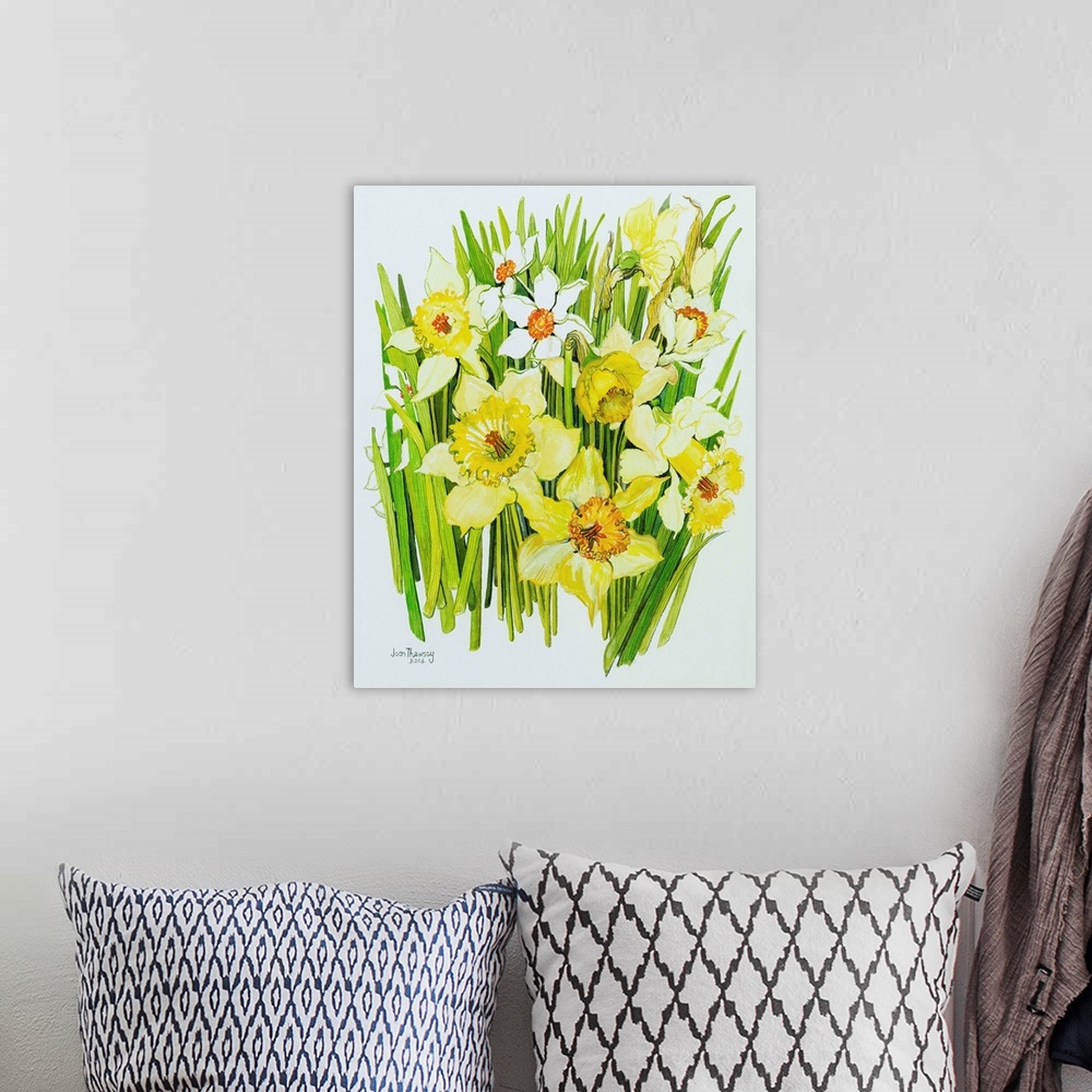 A bohemian room featuring Daffodils and narcissus
