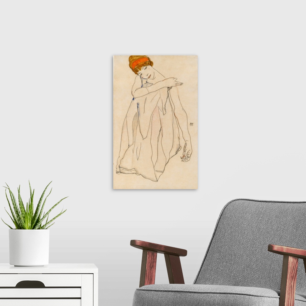 A modern room featuring Originally w/c and gouache over graphite on wove paper.