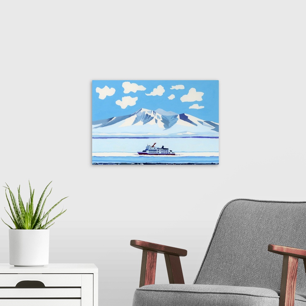 A modern room featuring Drift Ice Ship