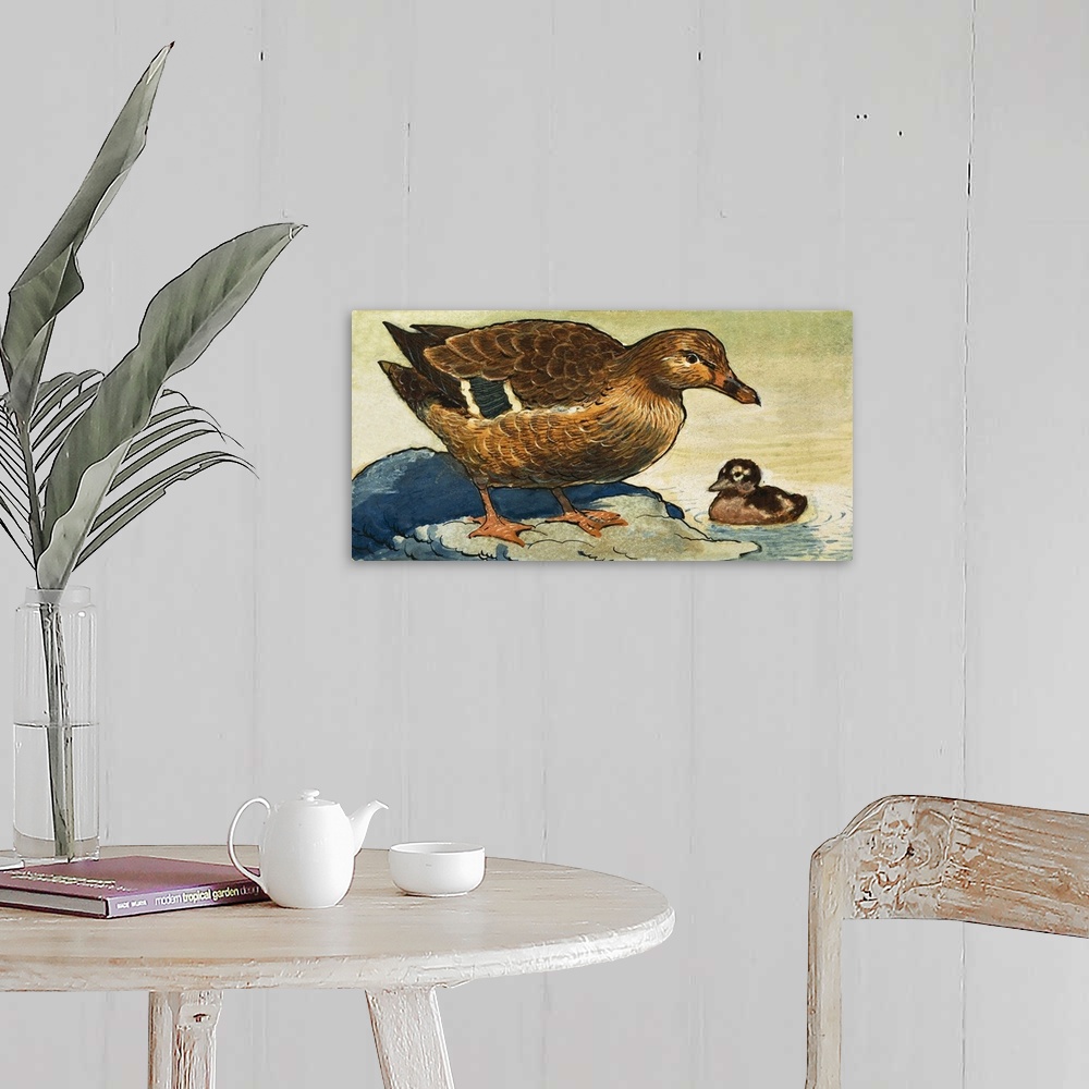 A farmhouse room featuring Duck and Duckling. Original artwork.