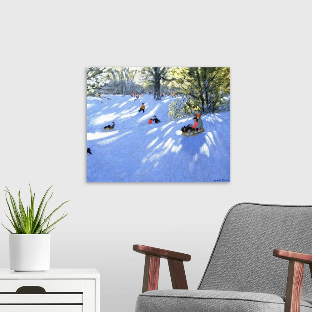 A modern room featuring Early snow, Darley Park, Derby