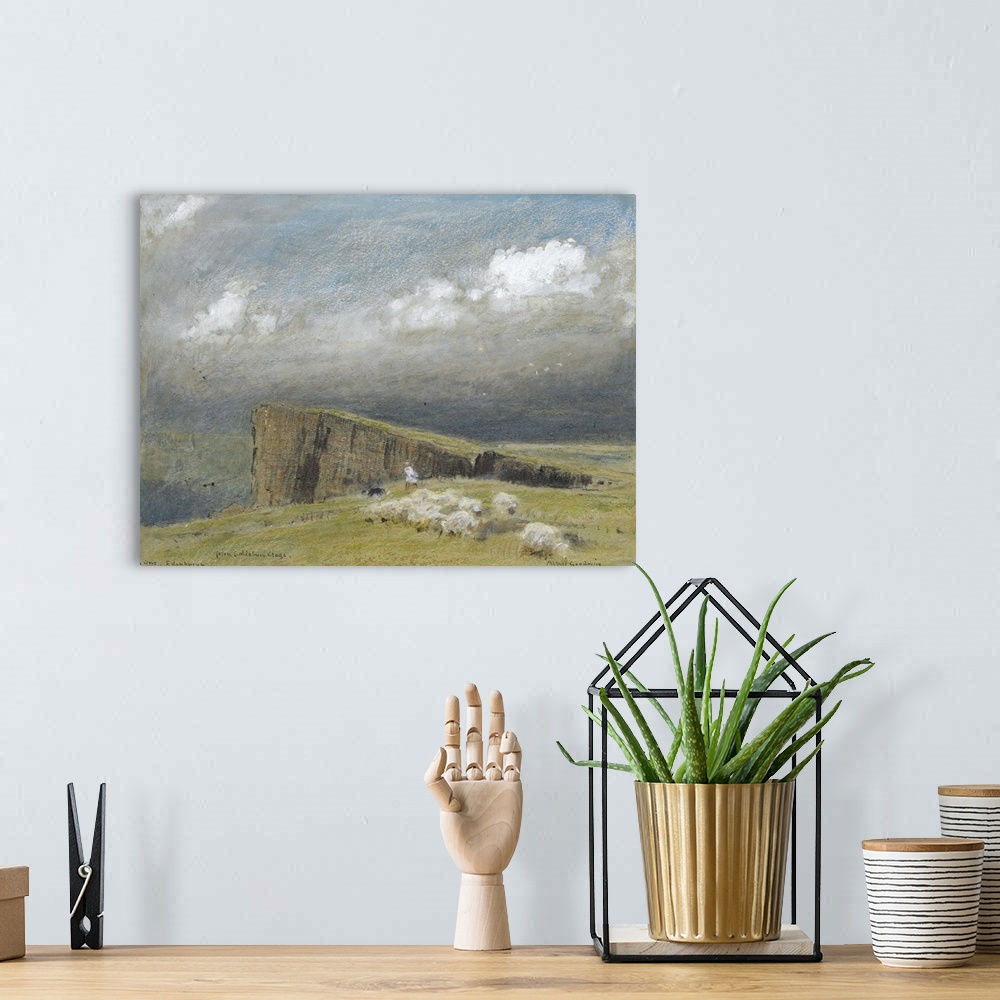 A bohemian room featuring Edinburgh from Salisbury Crags