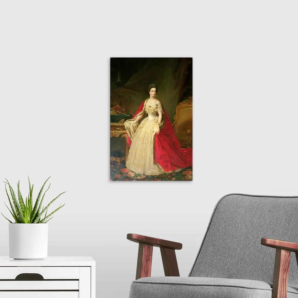 A modern room featuring Empress Elizabeth (1837-98) of Bavaria by Giuseppe Sogni