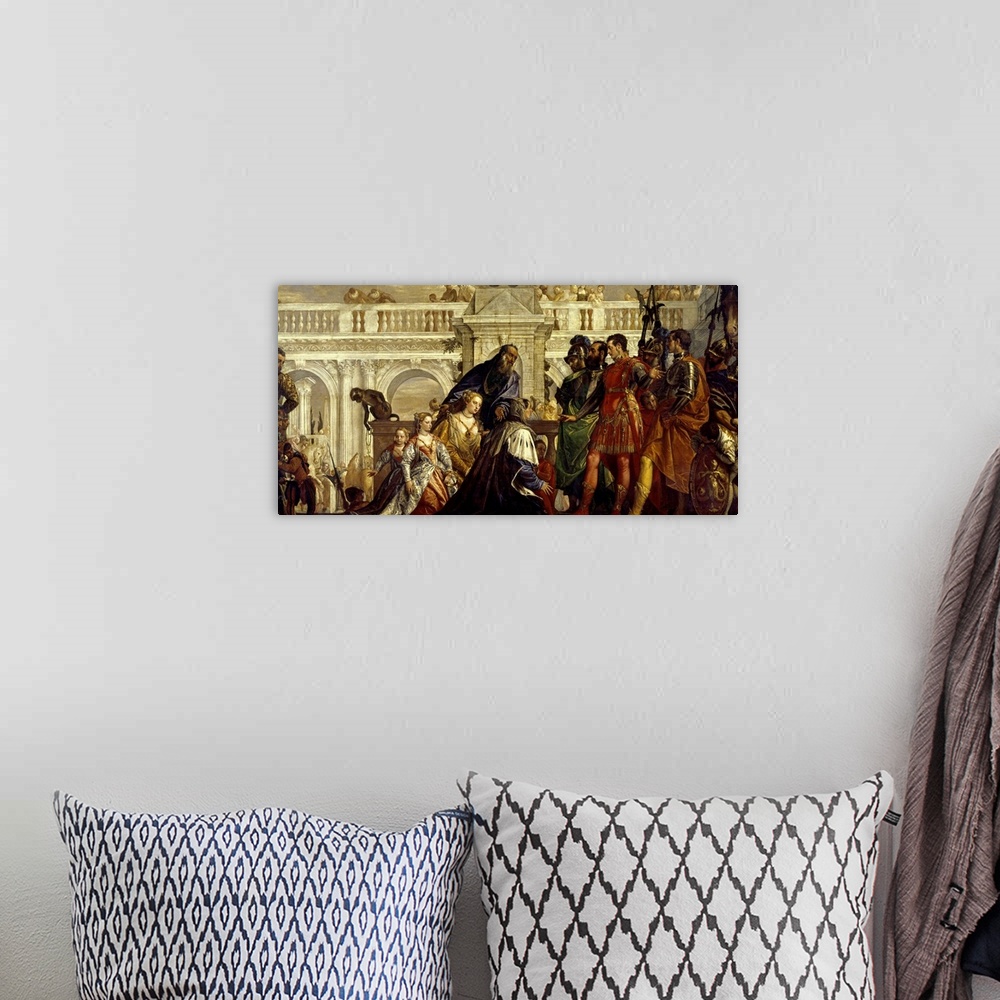A bohemian room featuring BAL2915 Family of Darius before Alexander the Great (356-323 BC)  by Veronese, (Paolo Caliari) (1...