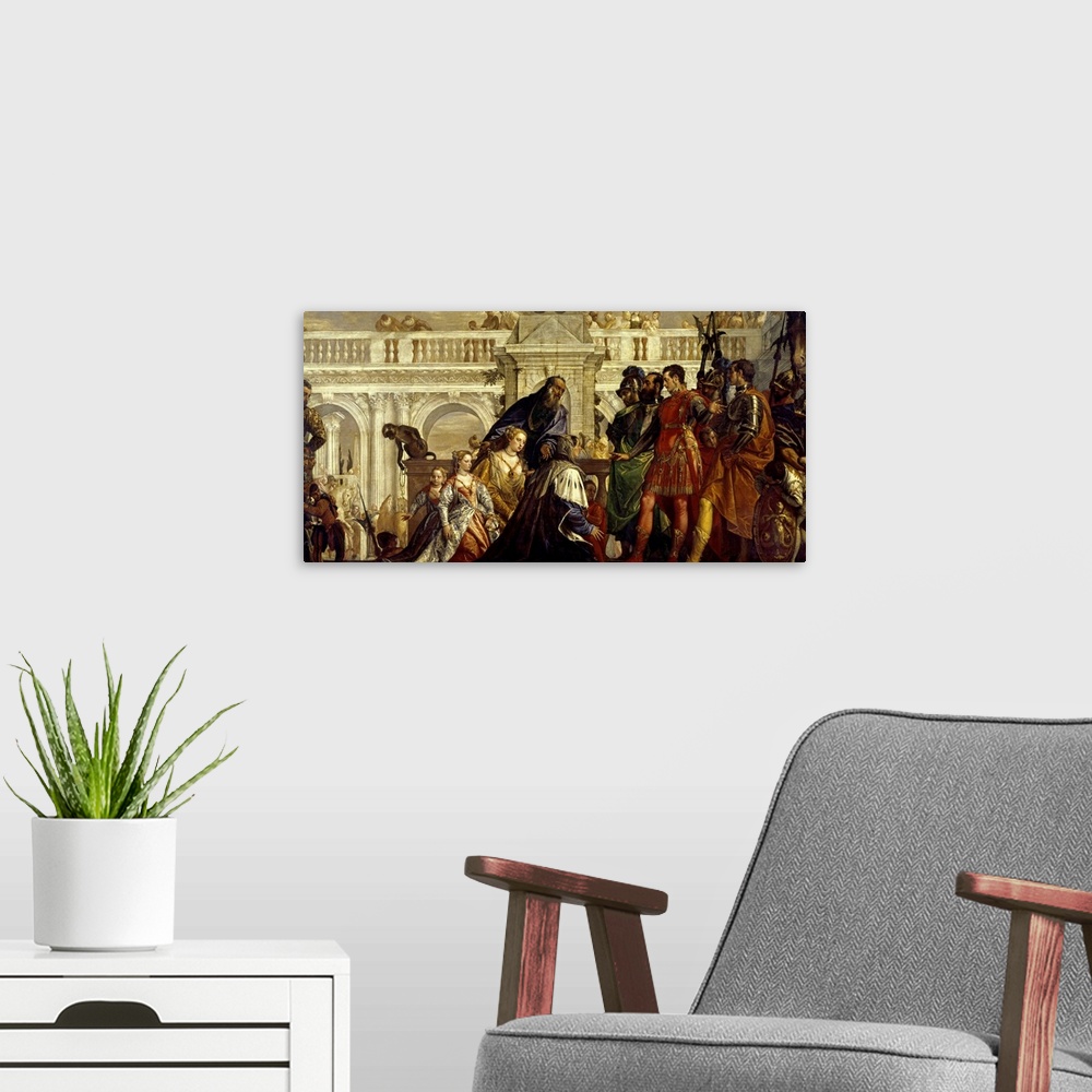 A modern room featuring BAL2915 Family of Darius before Alexander the Great (356-323 BC)  by Veronese, (Paolo Caliari) (1...
