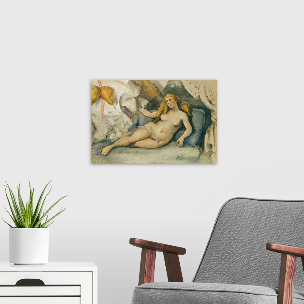A modern room featuring Female Nude on a Sofa