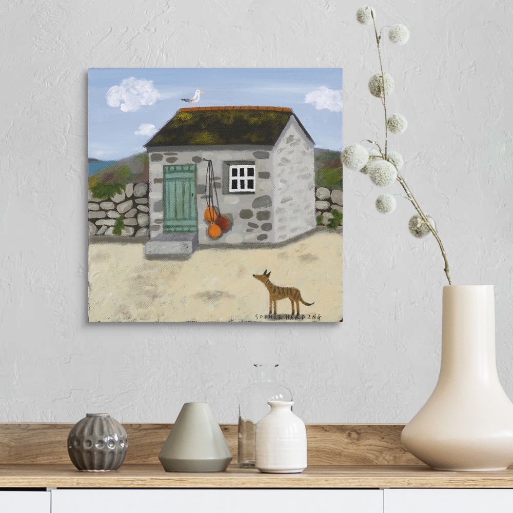 A farmhouse room featuring Fisherman's Hut And Whippet