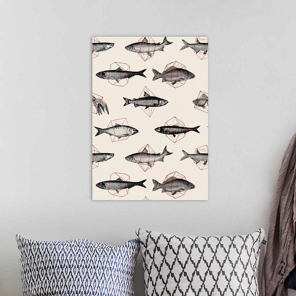 A bohemian room featuring Fishes in Geometrics