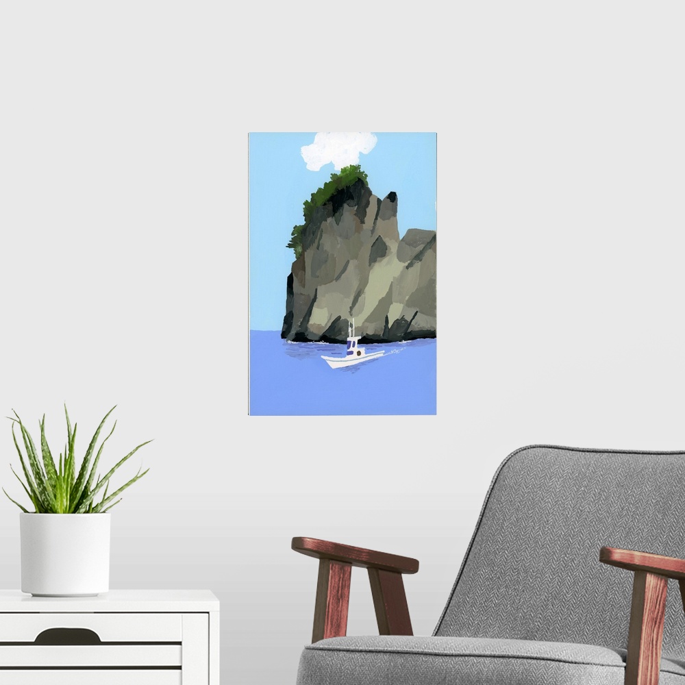 A modern room featuring Fishing Boat