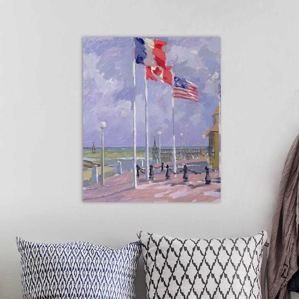 A bohemian room featuring Flags at Courseulles, Normandy