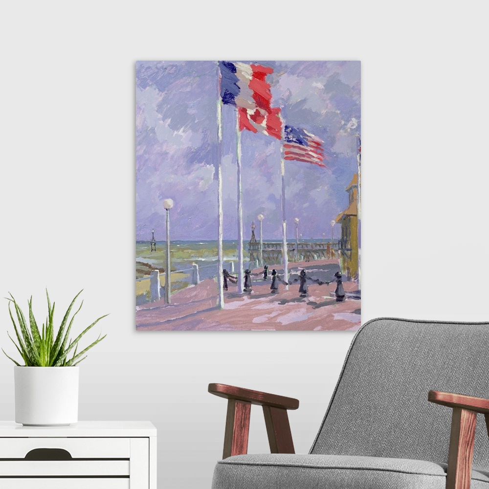 A modern room featuring Flags at Courseulles, Normandy