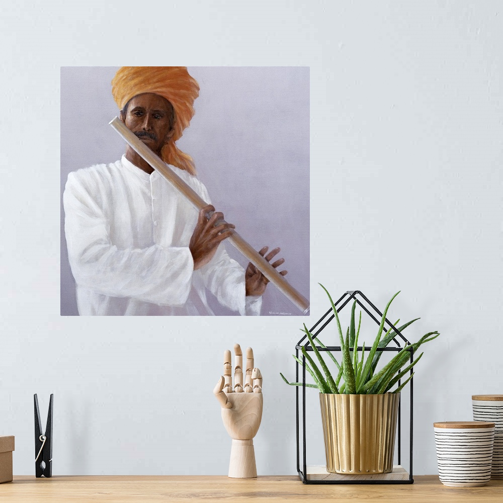 A bohemian room featuring Flute Player